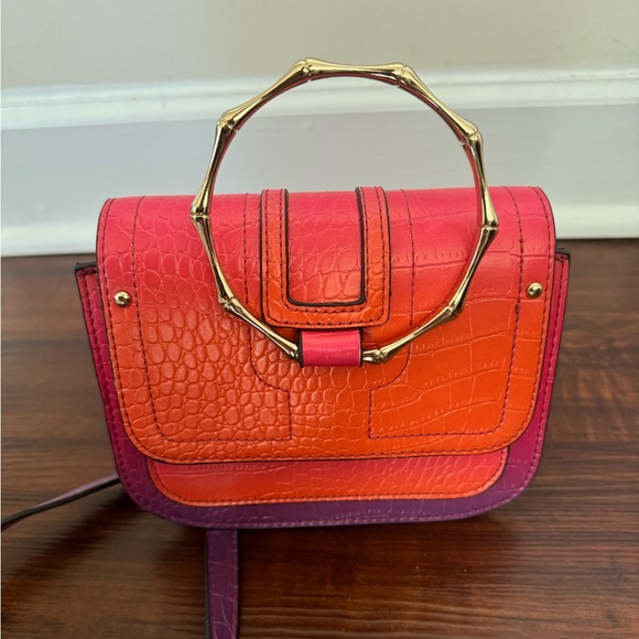 Embossed purse, purple orange pink ombre - Picture 5 of 5